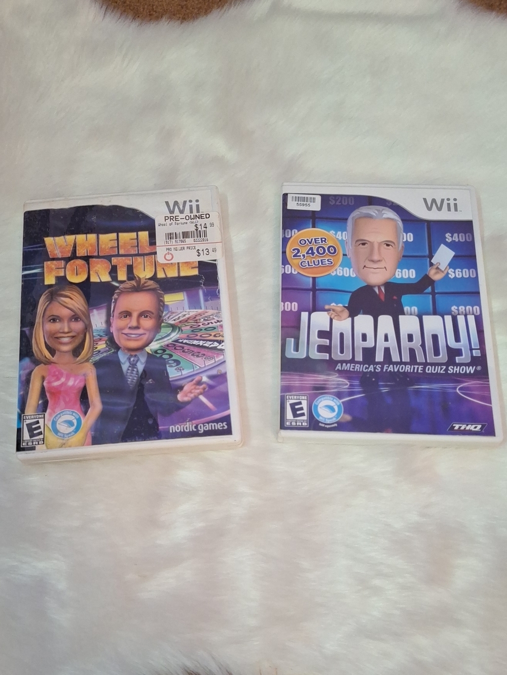 Wii Jeopardy! & Wii Wheel of Fortune Games Set Of 2